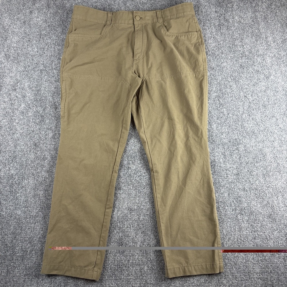 Kirkland Signature Men's Performance Utility Travel Pants 38x29 Tan Khaki